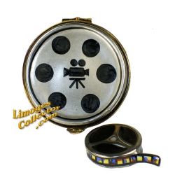 Movie Canister with Film Reel Limoges Box (Beauchamp)
