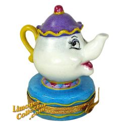 Beauty & the Beast Mrs. Potts Teapot Disney Limoges Box (Artoria)