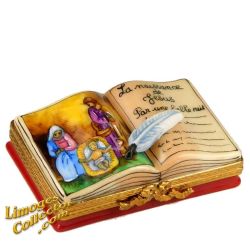 Open Holy Bible Nativity Limoges Box (Beauchamp) 