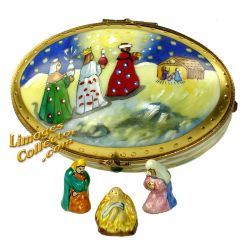 Jewelled Nativity Limoges Box with Holy Family (Beauchamp)
