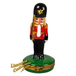 English Palace Guard Holiday Nutcracker Soldier Limoges Box