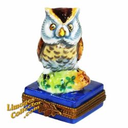 Watchful Wise Owl Limoges Box (Beauchamp)