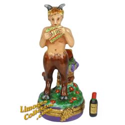 Greek Mythical Pan with Flute Limoges Box (Artoria)