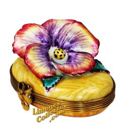 Purple Pansy Genuine French Limoges Box (Rochard)
