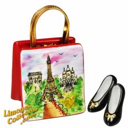 Paris Shopping Bag with Shoes Limoges Box (Beauchamp)