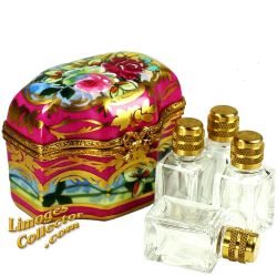 Perfume Chest Rose Design Limoges Box (Beauchamp)