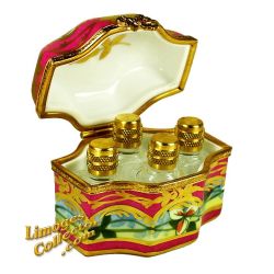 Perfume Chest Rose Design Limoges Box (Beauchamp)