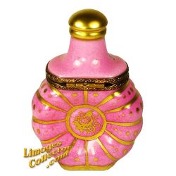 Pink Rose Perfume Bottle Limoges Box (Retired)