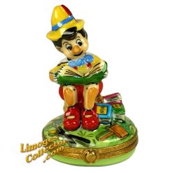 Pinocchio w/ Jeppetto Inside Limoges Box (Beauchamp)