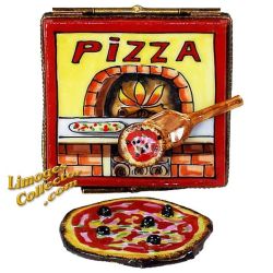Pizza Box with Large Pizza Limoges Box by Beauchamp