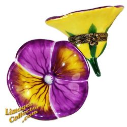 Purple Pansy Limoges Box