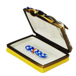 Cookbook Limoges Box with Frying Pan for Your Cooking Collection, Trinket Box Gifts for Her