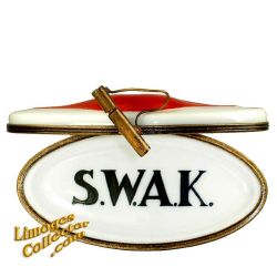 Red Lips with SWAK (Sealed With A Kiss) Limoges Box (Retired)