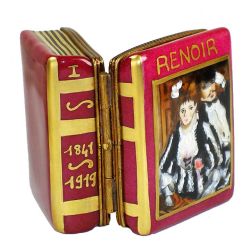 The Theatre Box Renoir Art Book Limoges Box by Beauchamp | Authentic Hand-Painted French Porcelain Art Piece