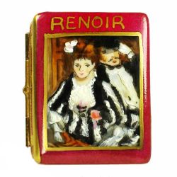 The Theatre Box Renoir Art Book Limoges Box by Beauchamp | Authentic Hand-Painted French Porcelain Art Piece