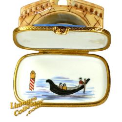 Rialto Bridge with Gondola Painting Limoges Box (Beauchamp)