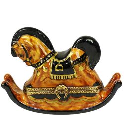 Brown Rocking Horse Limoges Box (Retired)