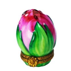 Mini Pink Rosebud Limoges Box Flower Limoges Boxes France French Porcelain Limoges Trinket Box