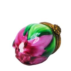 Mini Pink Rosebud Limoges Box Flower Limoges Boxes France French Porcelain Limoges Trinket Box