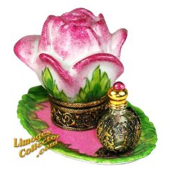Open Rose Perfume Tray Limoges Set (Retired)