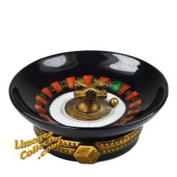 Black Casino Roulette Wheel Limoges Box
