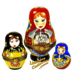 Russian Nesting Dolls Limoges Box (Beauchamp)