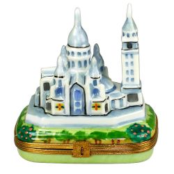 Sacre Coeur Basilica Limoges Box with Paris View by Beauchamp, Authentic Hand-Painted Porcelain Limoges Boxes France