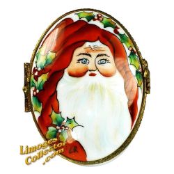 Santa Claus Oval Limoges Box (Rochard)