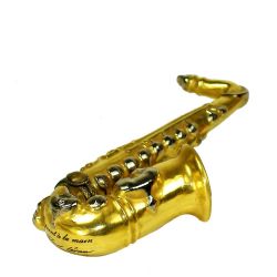 Golden Saxophone Limoges Box French Porcelain Limoges Trinket Box Gift for Music Lovers