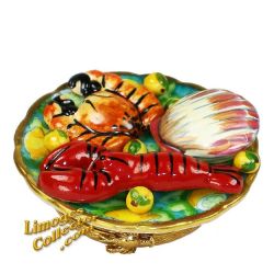 Seafood Platter with Lemons Limoges Box (Beauchamp)