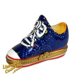 Athletic Blue Sneaker Shoe Limoges Box (Rochard)