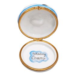 Snoopy Ice Skating Limoges Box Charles Schultz Peanuts Collection French Porcelain Limoges Boxes by Artoria