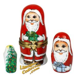 Santas and Christmas Tree Stacking Limoges Box Set (Beauchamp)