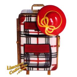 Designer Suitcase with Red Hat Limoges Box