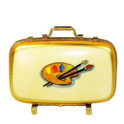 Paris Landmarks Suitcase Limoges Box with Eiffel Tower Inside by Beauchamp |100% Authentic Hand-Painted French Porcelain Gift