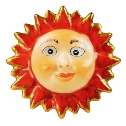 Glowing Sun Face Limoges Box, Authentic Hand-Painted Vintage Limoges Boxes France, Collectible Figurine Gift