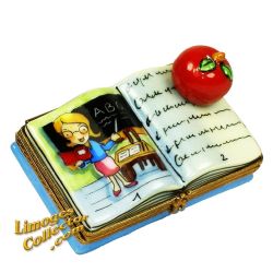 Illustrated Teacher Book with Red Apple Limoges Box (Beauchamp)