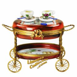 Tea Tray Serving Cart for Two Limoges Box (Beauchamp)