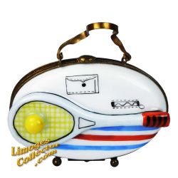 Tennis Case with Racquet and Ball Limoges Box (Retired)