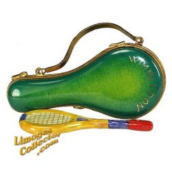 Wimbeldon Tennis Racket & Case Limoges Box (Beauchamp)