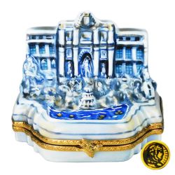 Limoges Box Trevi Fountain, 100% Authentic Hand-Painted Rome Italy Frnech Porcelain Trave Trinket Box | an Exclusive Beauchamp Limoges