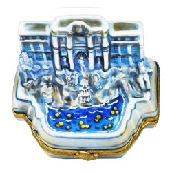 Limoges Box Trevi Fountain, 100% Authentic Hand-Painted Rome Italy Frnech Porcelain Trave Trinket Box | an Exclusive Beauchamp Limoges