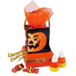 Halloween Trick Or Treat Bag with 4 Candies Limoges Box (Beauchamp)