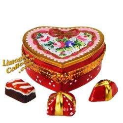 Floral Heart with Candy Assortment Limoges Box (Beauchamp Exclusive) 
