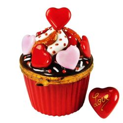Hearts Chocolate Cupcake Limoges Box Beauchamp Exclusive Limoges Boxes France Trinket Box