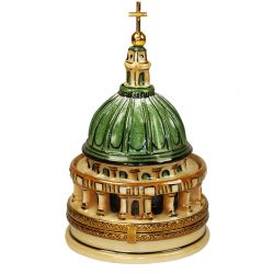Vatican's St. Peter's Basilica Dome Limoges Box by Beauchamp, Authentic Hand-Painted Limoges Boxes France Collectible & Luxury Travel Gift