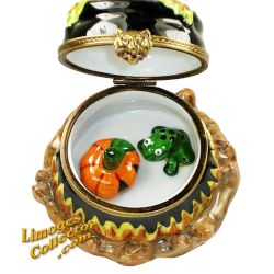 Witch in Magic Potion Pot Retired Limoges Box (Retired)