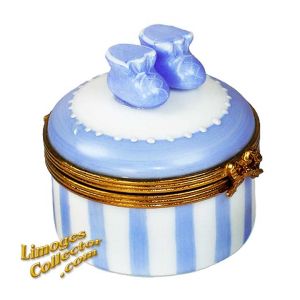 Baby Boy Pacifier 24K Gold Limoges Box (Beauchamp