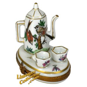 Coffee Cup & Saucer Limoges Box by Beauchamp Limoges