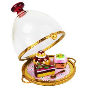 French Pastry Dessert Tray Limoges Box by Beauchamp | !00% Authentic Luxury Hand-Painted Porcelain Collectible Imported From France